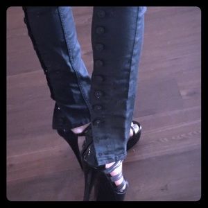 Hudson button calve jeans